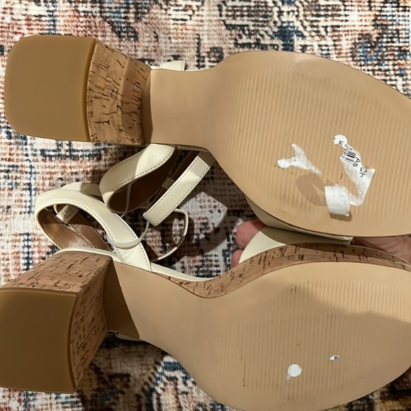 NEW Nordstrom Ansel Cork Platform Ankle Strap Sandals size 10 - Picture 7 of 7